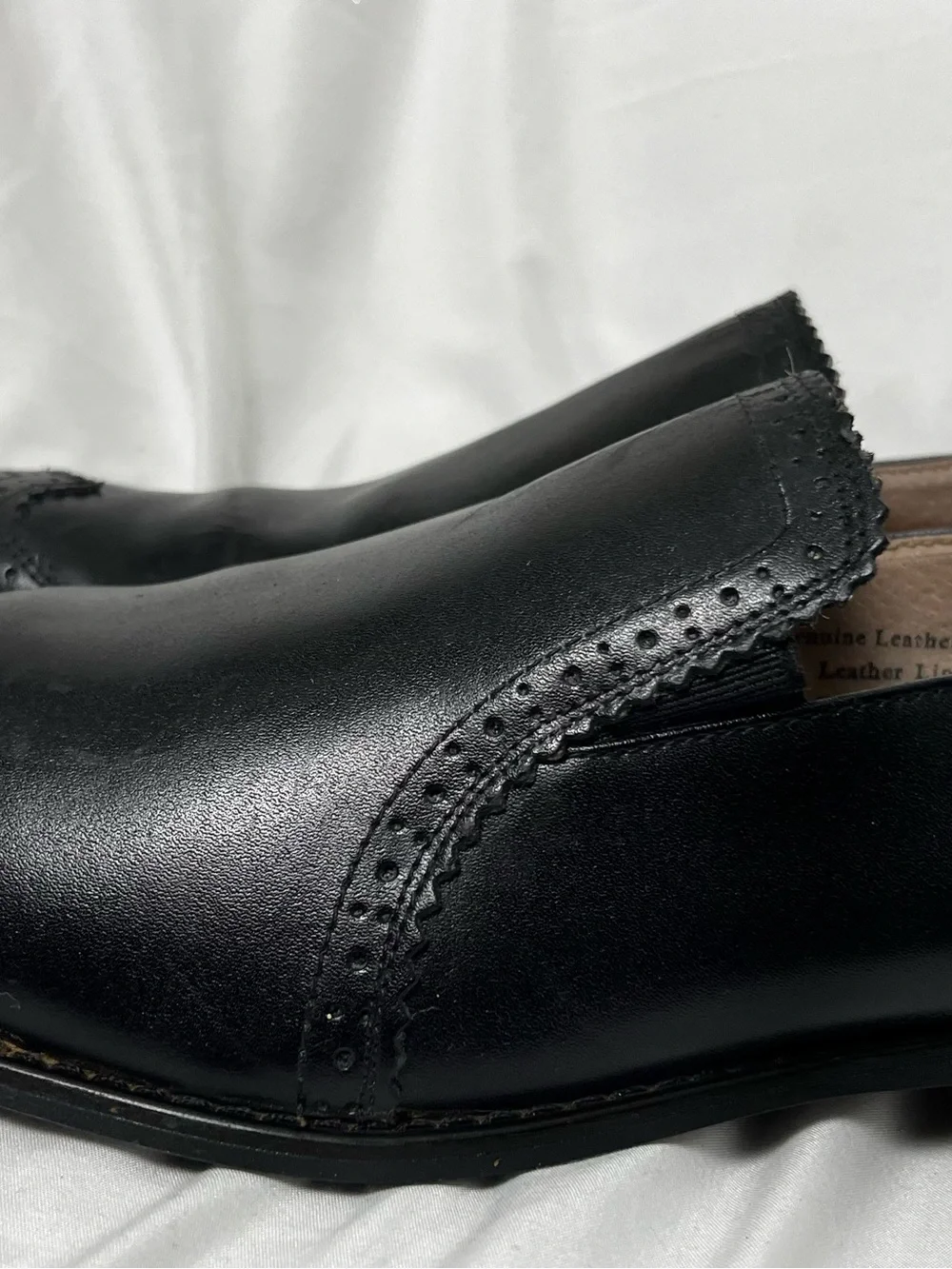 Fratelli Select Men's Black Cap-toe Leather Slip-On Dress Shoes Size 13M